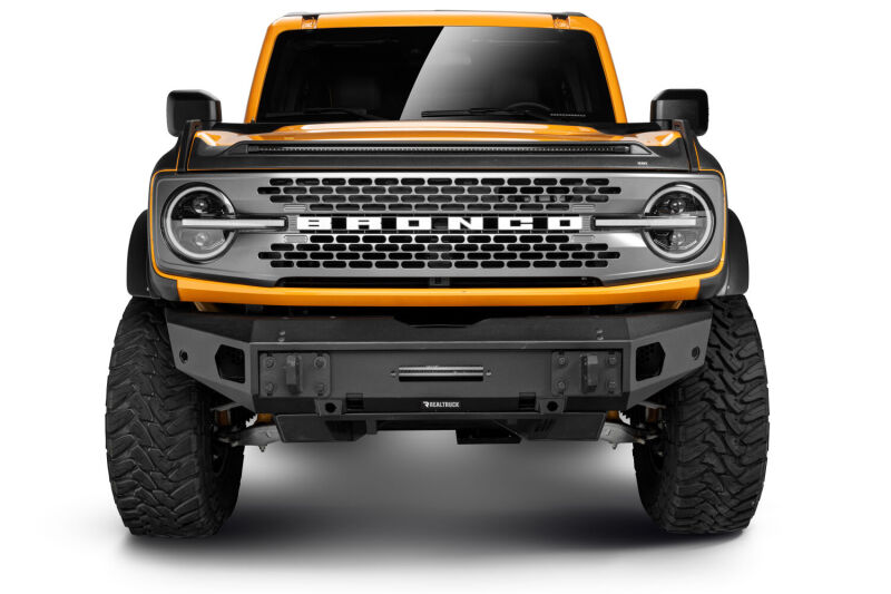 Ford Bronco Bumper - Front - Go Rhino - Winch Ready Trailline Full Width - Textured Black - `21-`26